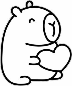 119+ tranh tô màu capybara cute: Khám phá thế giới đáng yêu của loài chuột lang khổng lồ