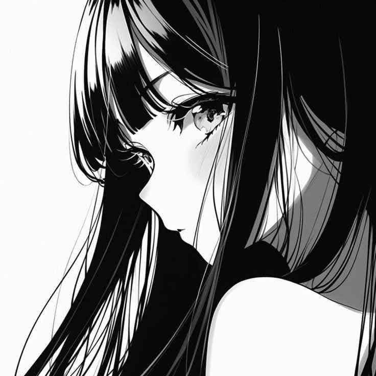 hình Anime Trắng Đen 12
