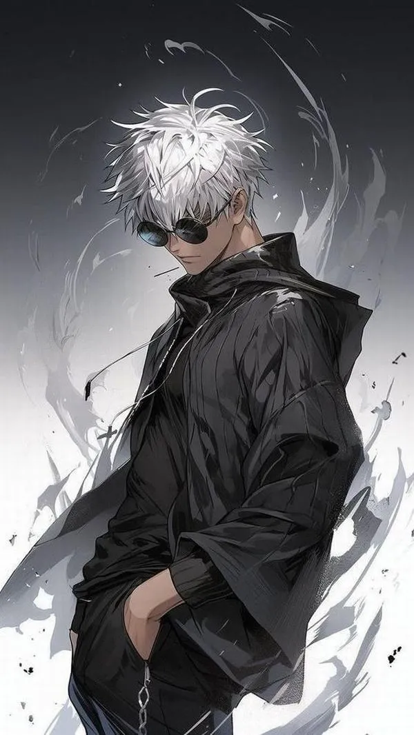 Hình Ảnh Gojo Manga Trắng Đen 24