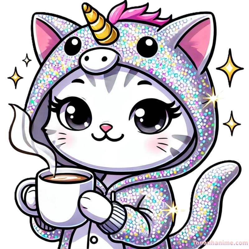 ảnh mèo chibi 7