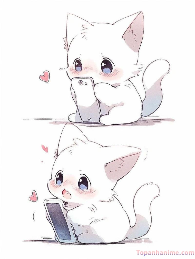 ảnh mèo chibi 8