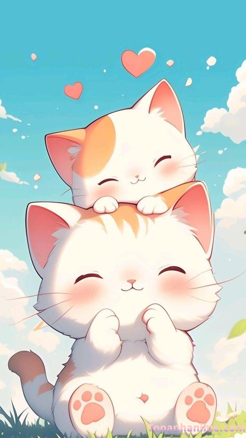 ảnh mèo chibi 22