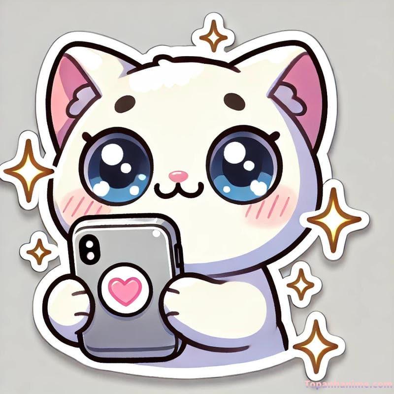 ảnh mèo chibi 25
