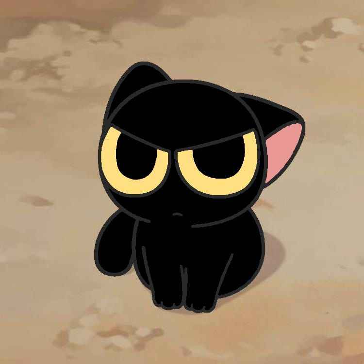 Mèo đen anime 6