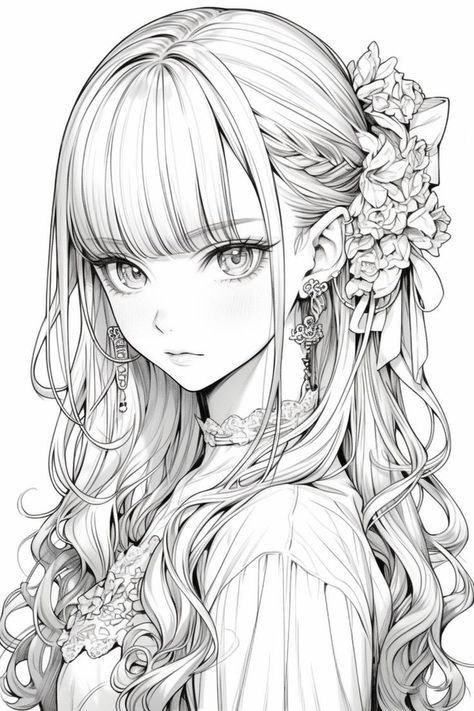 Tranh Tô Màu Anime Girl Ngầu 2