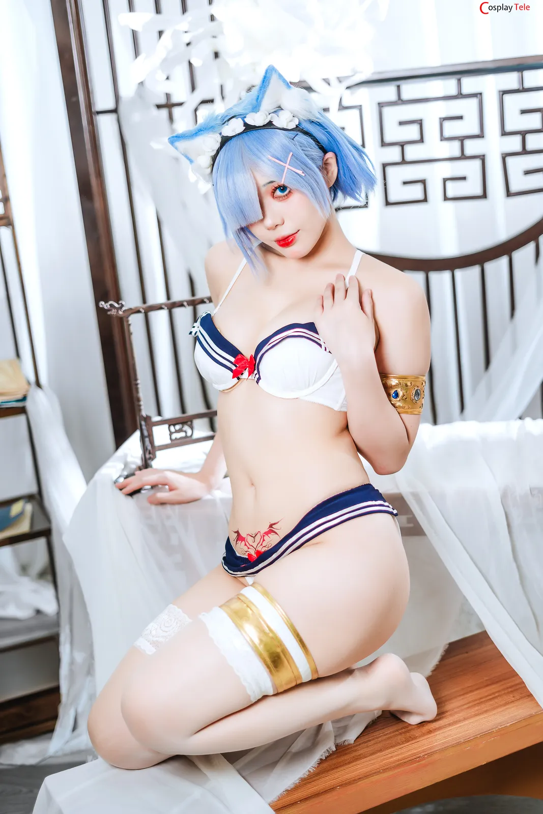 Hoshilily cosplay Rem Cheongsam 33