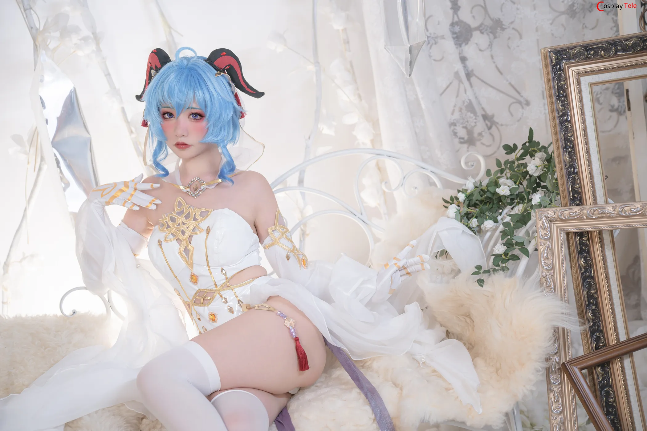 Nekokoyoshi cosplay Ganyu and Eula 20