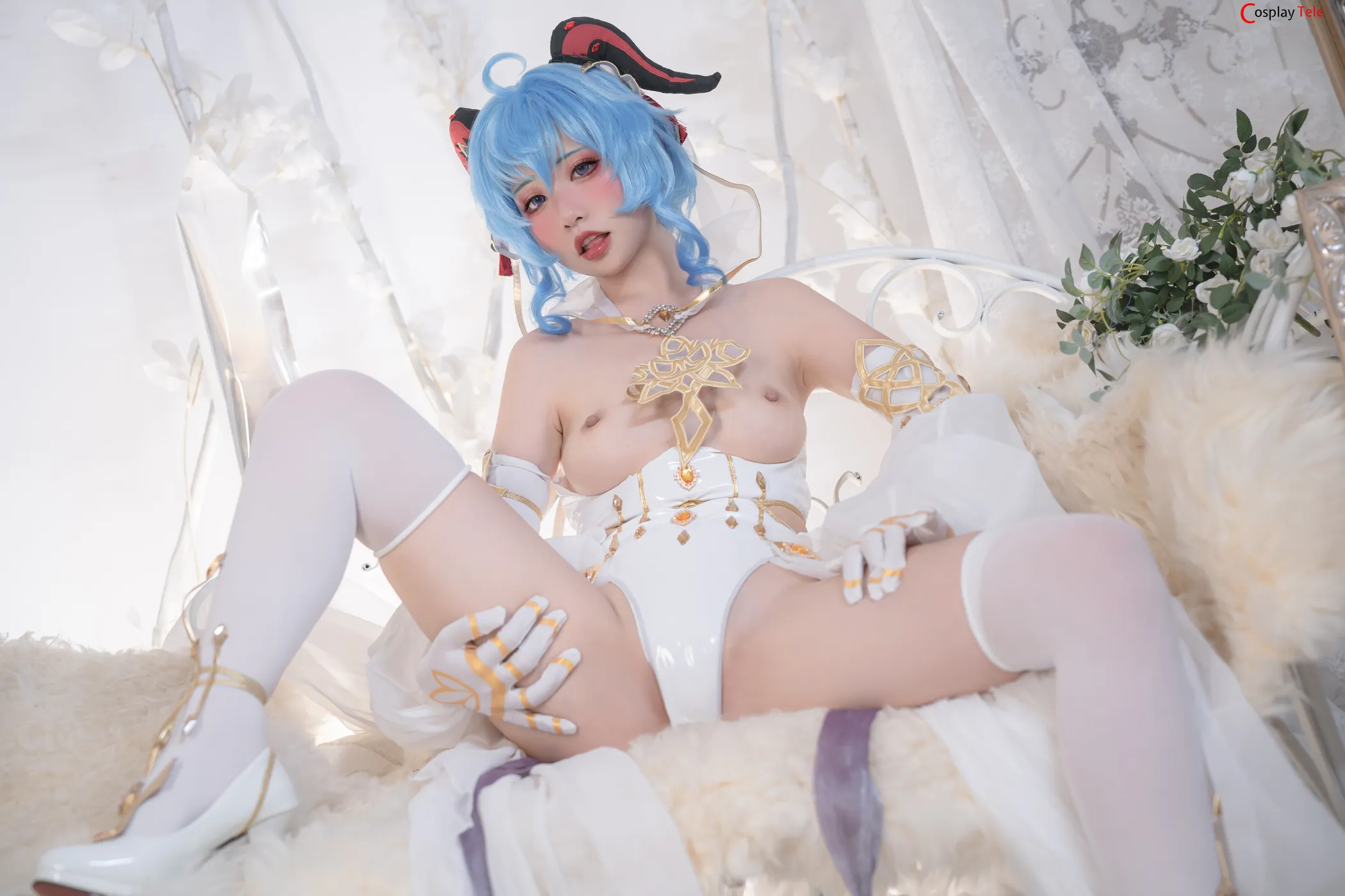 Nekokoyoshi cosplay Ganyu and Eula 45