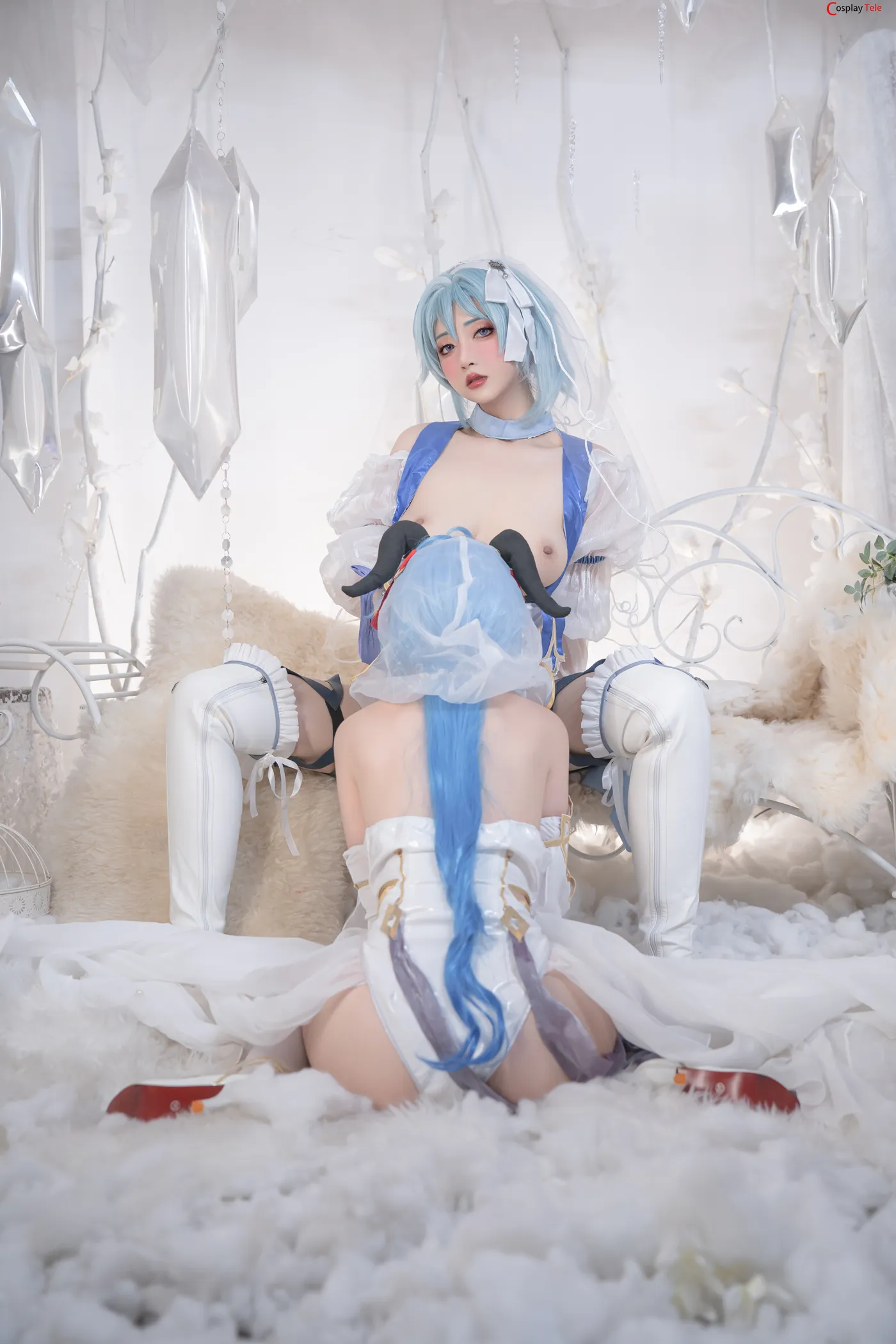 Nekokoyoshi cosplay Ganyu and Eula 49