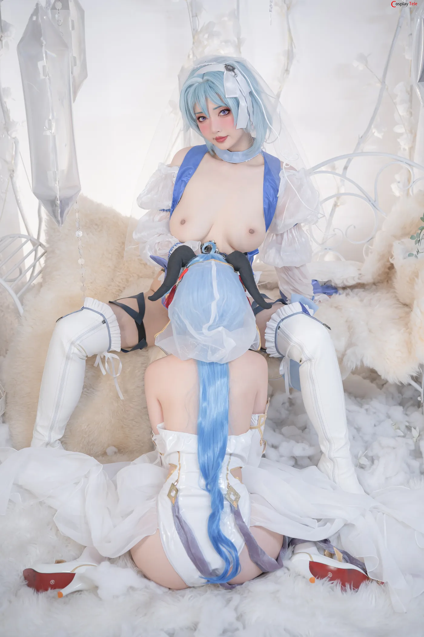 Nekokoyoshi cosplay Ganyu and Eula 50