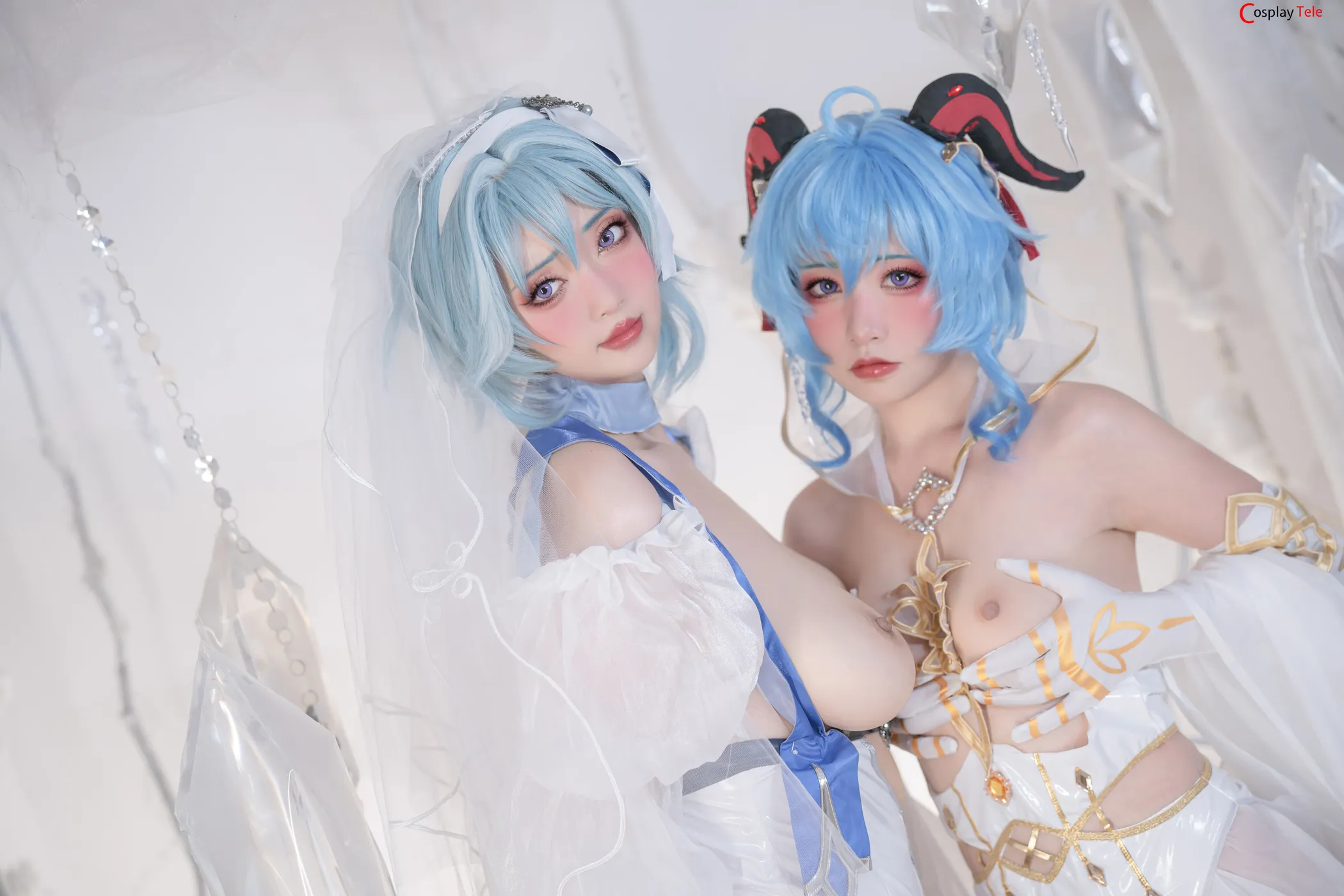Nekokoyoshi cosplay Ganyu and Eula 63