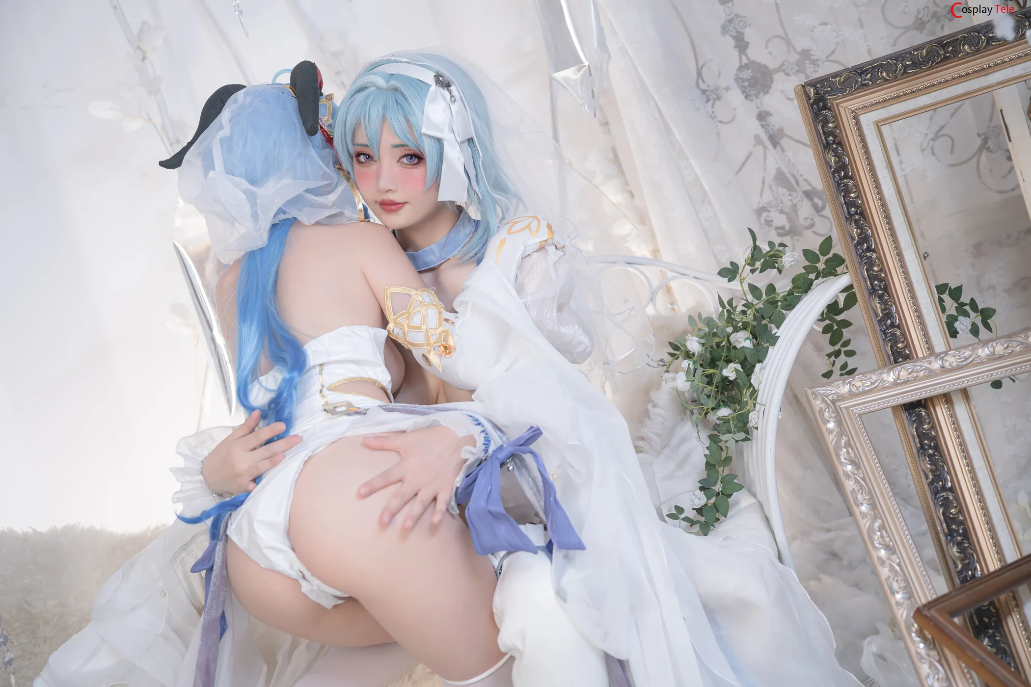 Nekokoyoshi cosplay Ganyu and Eula 76
