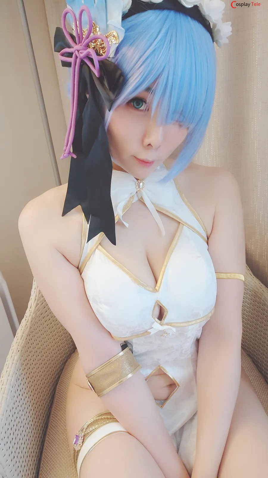 Okada Yui cosplay Rem Cheongsam 23