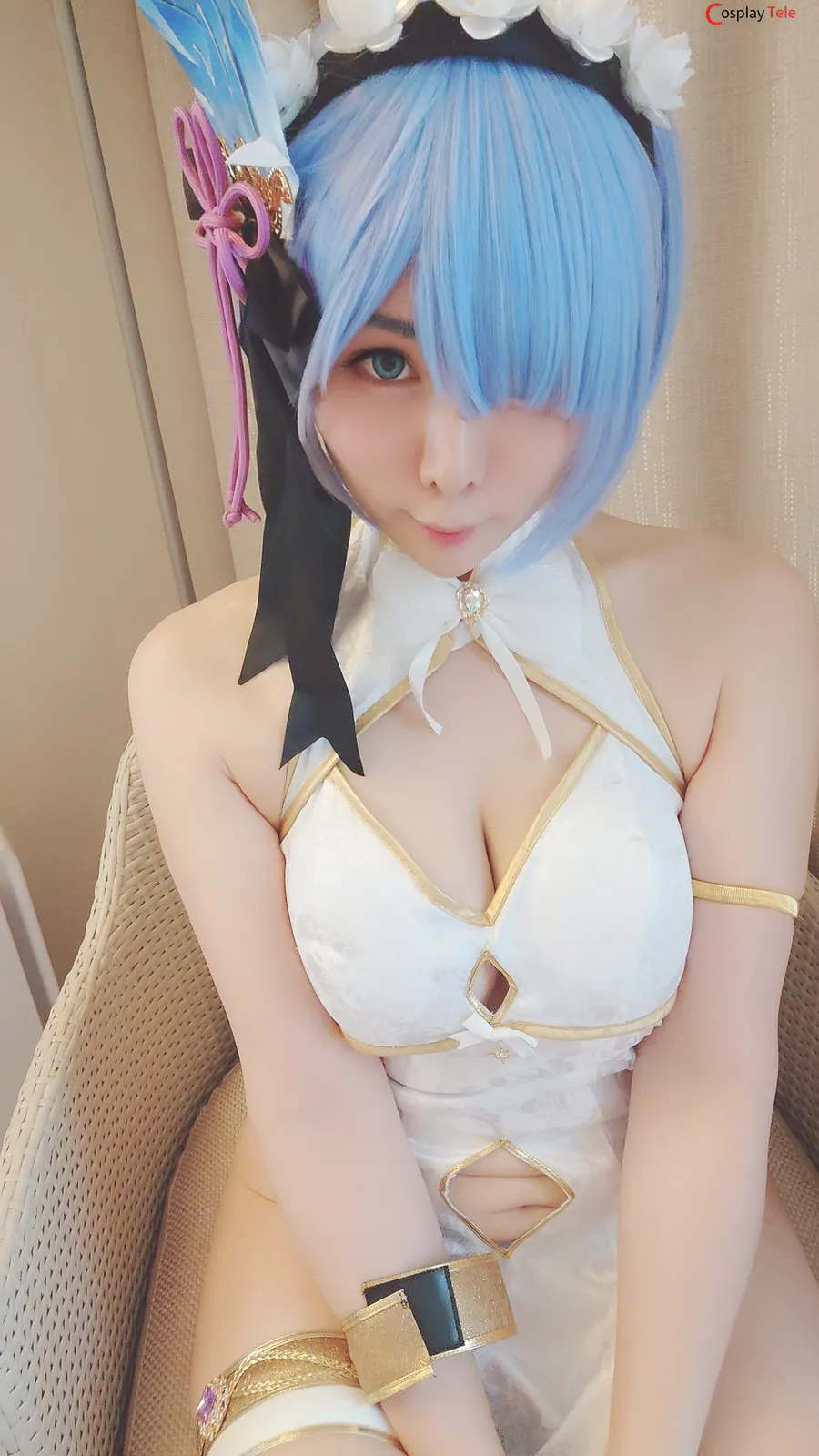 Okada Yui cosplay Rem Cheongsam 29