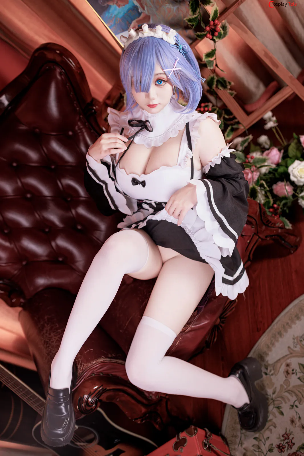 axuexue yuki cosplay Rem Cheongsam 14