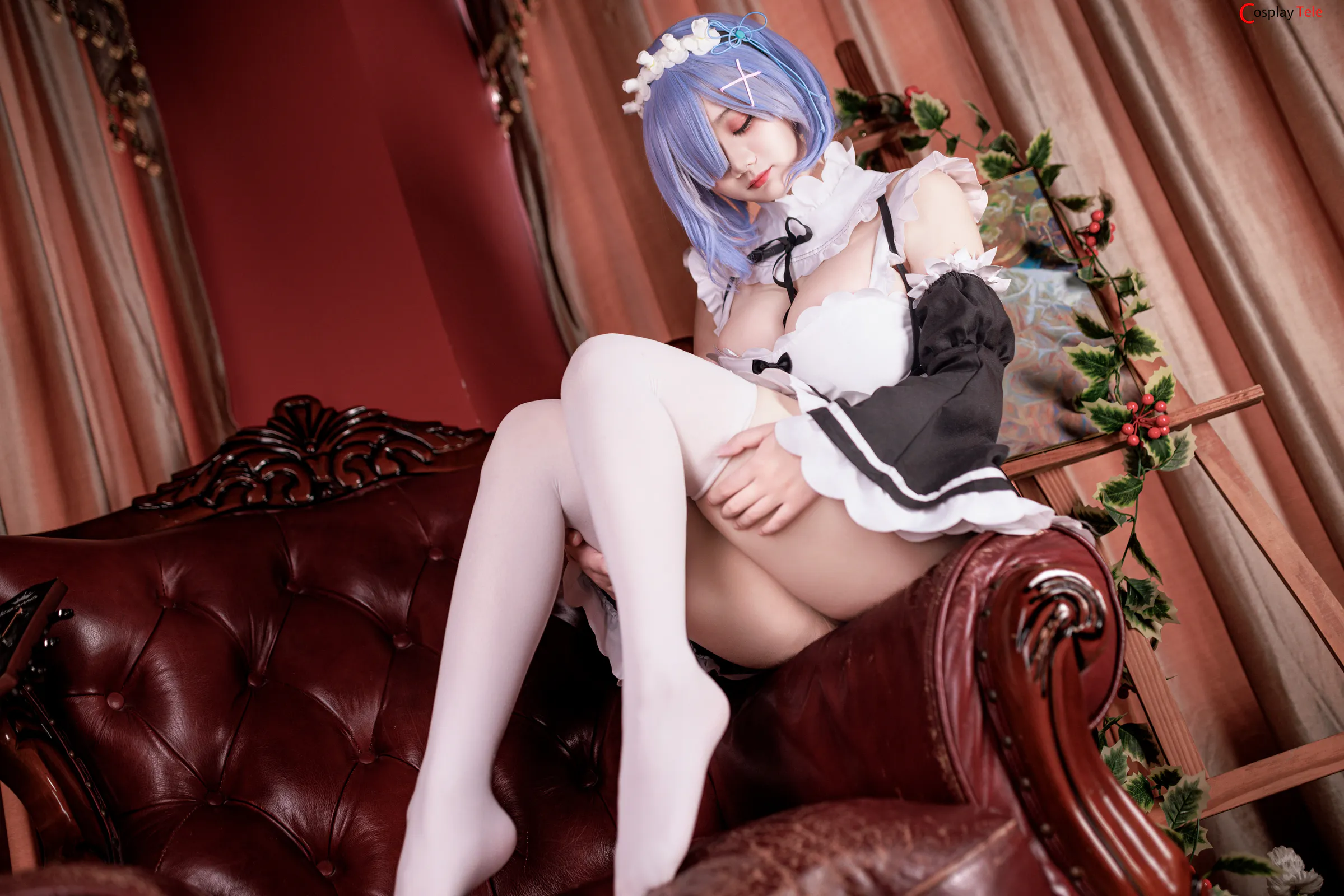 axuexue yuki cosplay Rem Cheongsam 22