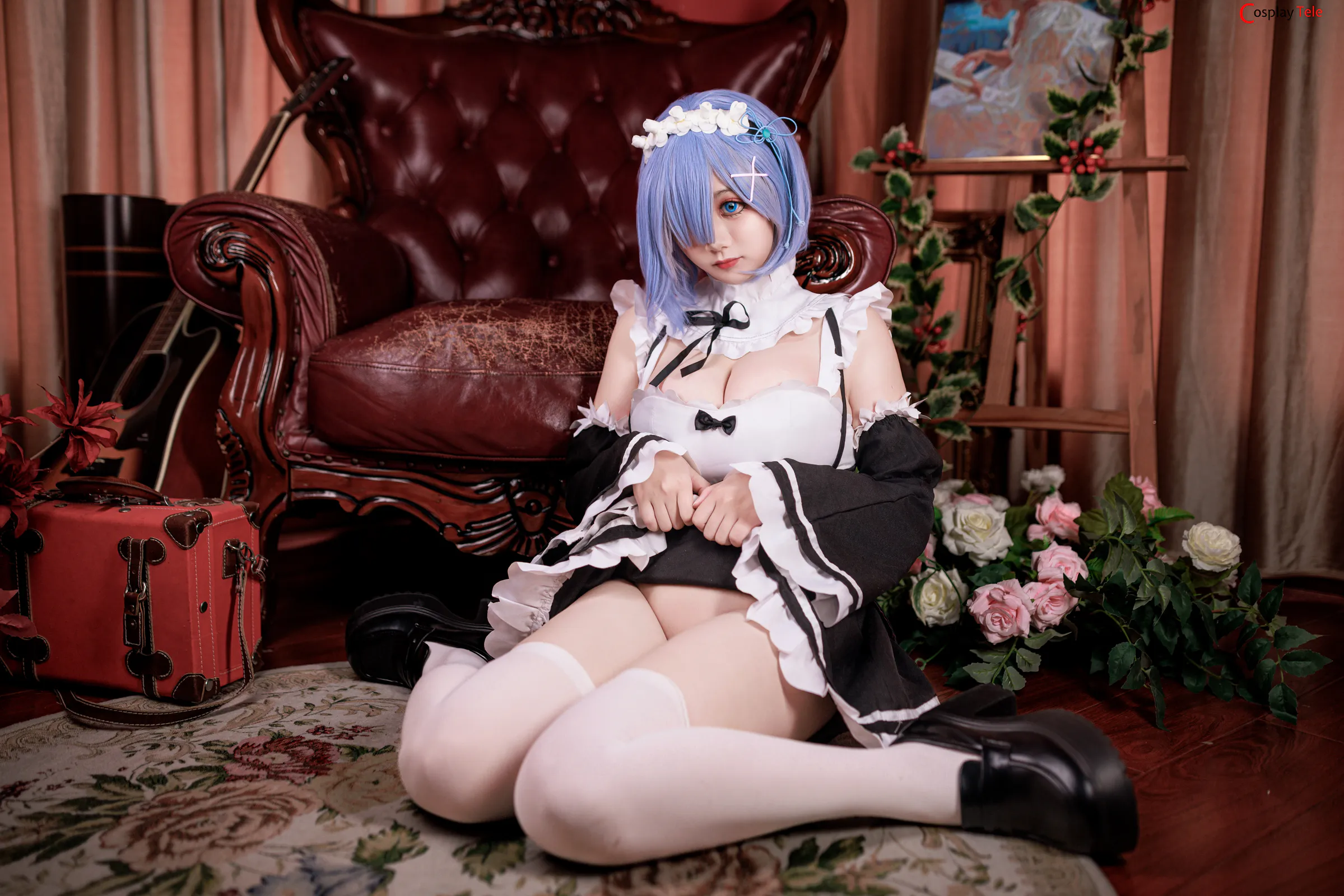 axuexue yuki cosplay Rem Cheongsam 23
