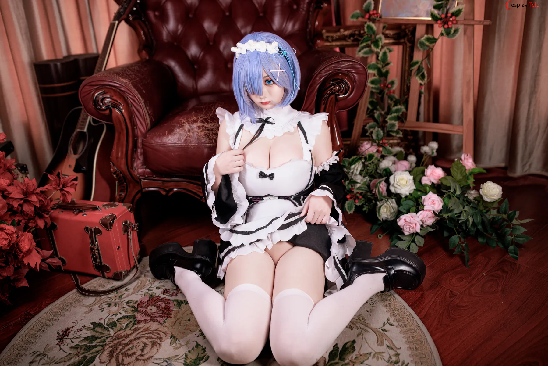 axuexue yuki cosplay Rem Cheongsam 24