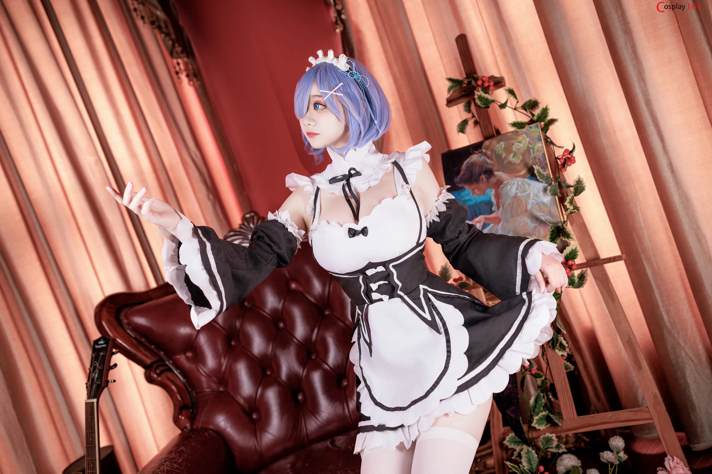 axuexue yuki cosplay Rem Cheongsam 5
