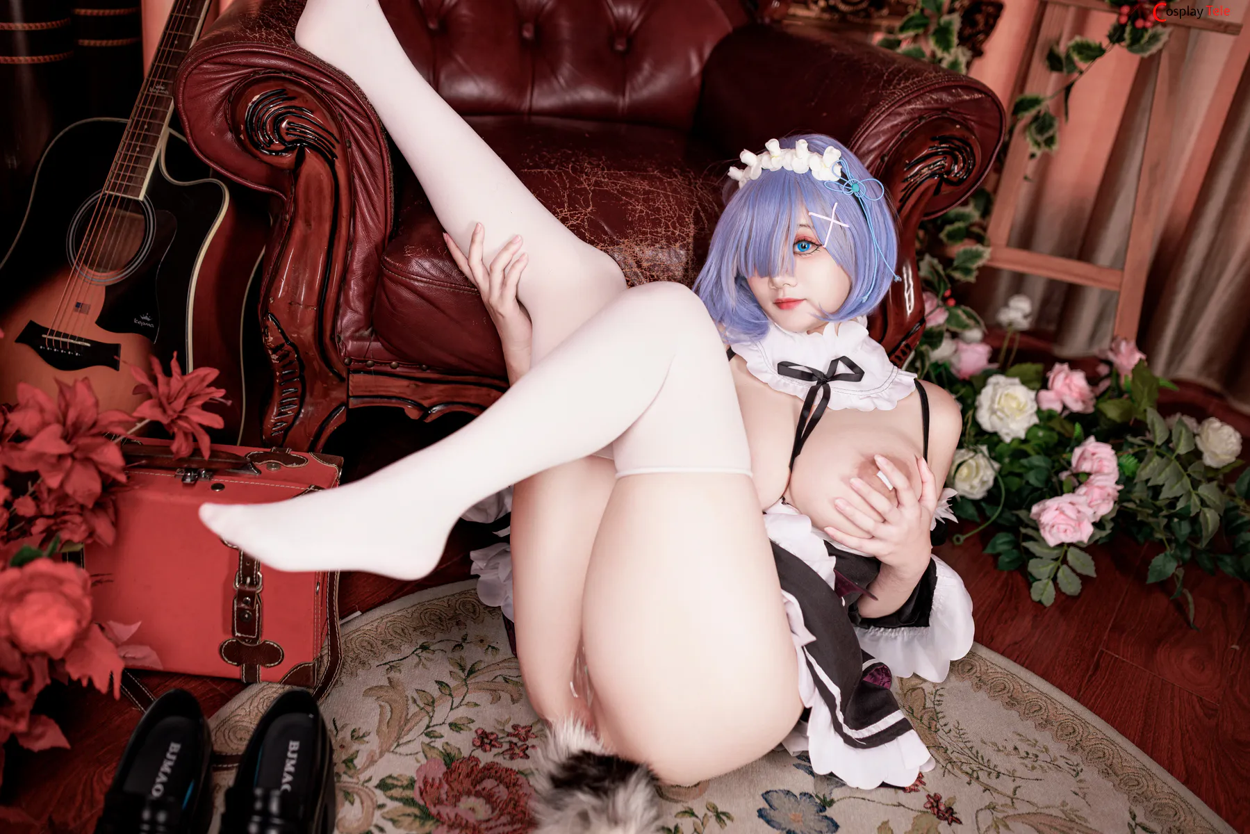 axuexue yuki cosplay Rem Cheongsam 64
