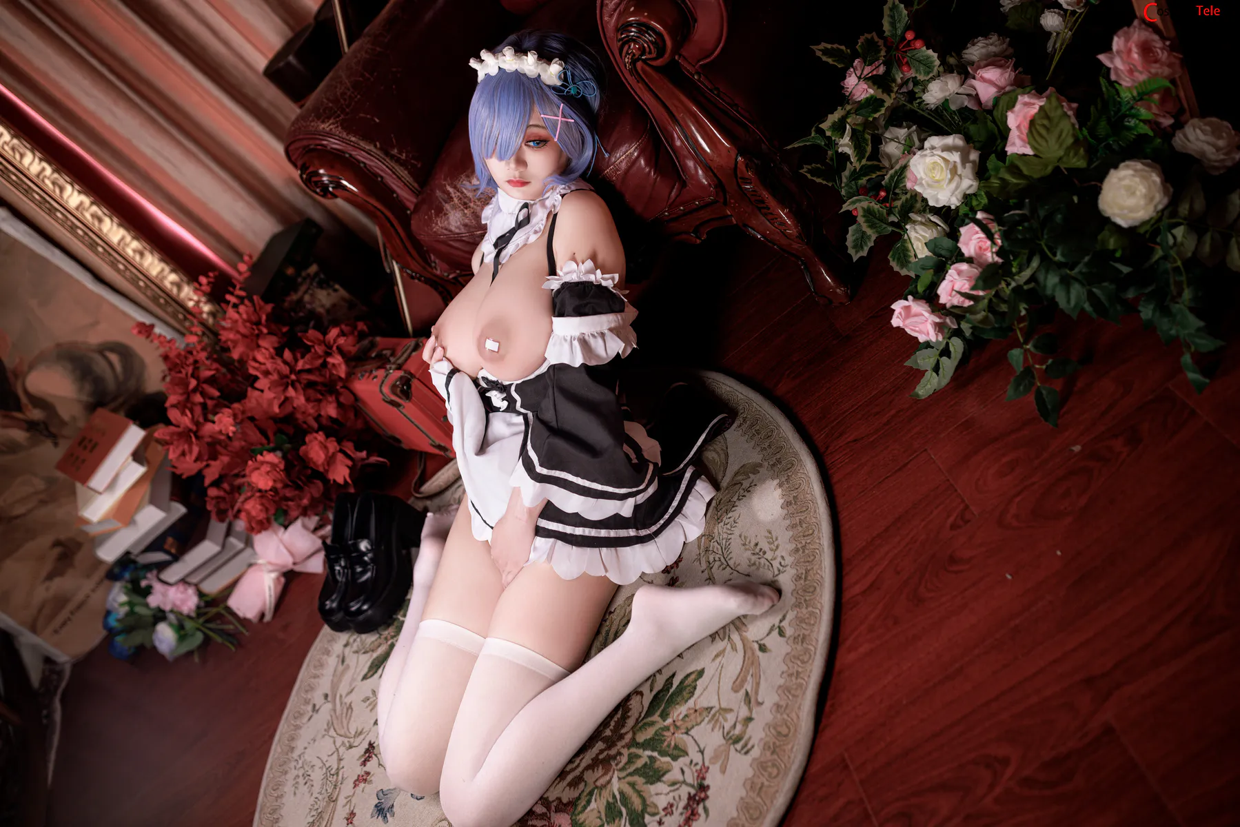 axuexue yuki cosplay Rem Cheongsam 82