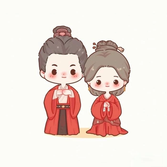 hình cô dâu chú rể chibi 6